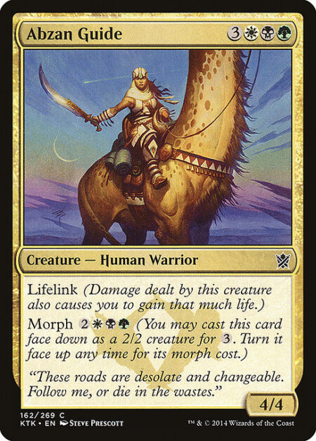 Abzan Guide - Lifelink (Damage dealt by this creature also causes you to gain that much life.)