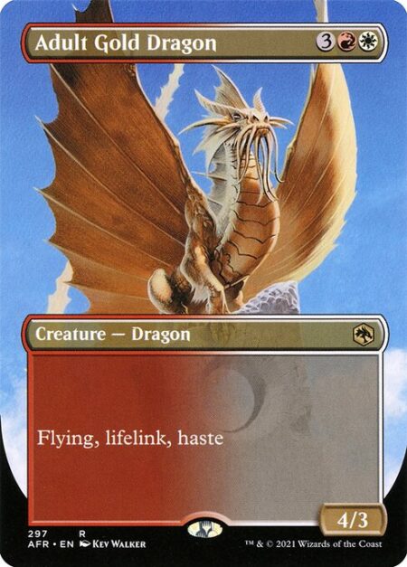 Adult Gold Dragon - Flying