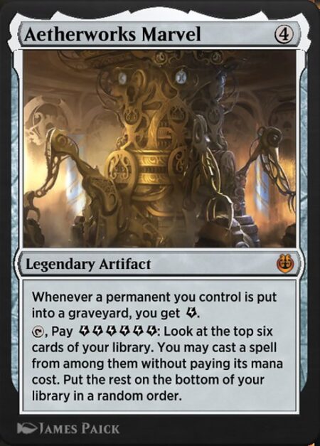 Aetherworks Marvel - Whenever a permanent you control is put into a graveyard