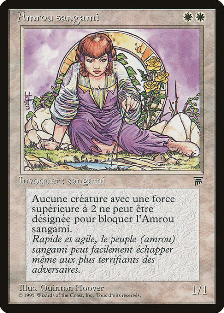 Amrou Kithkin - Amrou Kithkin can't be blocked by creatures with power 3 or greater.