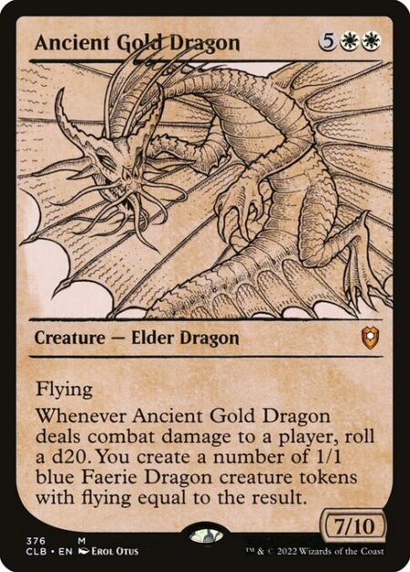 Ancient Gold Dragon - Flying