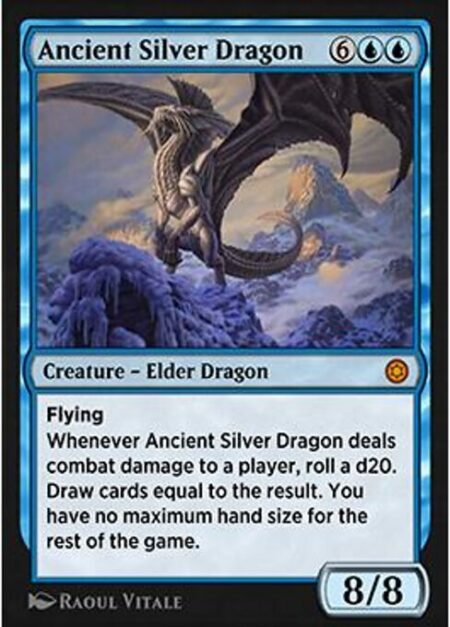 Ancient Silver Dragon - Flying