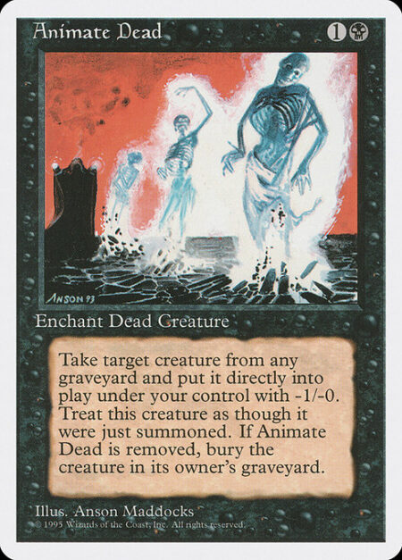 Animate Dead - Enchant creature card in a graveyard