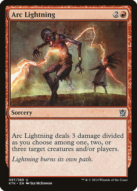 Arc Lightning - Arc Lightning deals 3 damage divided as you choose among one