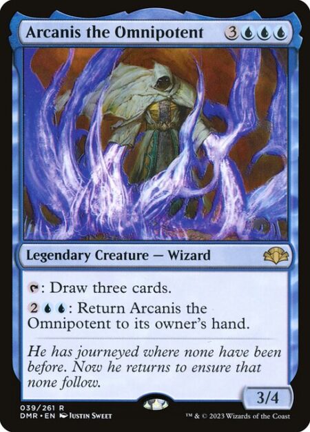 Arcanis the Omnipotent - {T}: Draw three cards.