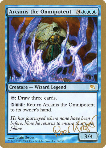Arcanis the Omnipotent - {T}: Draw three cards.