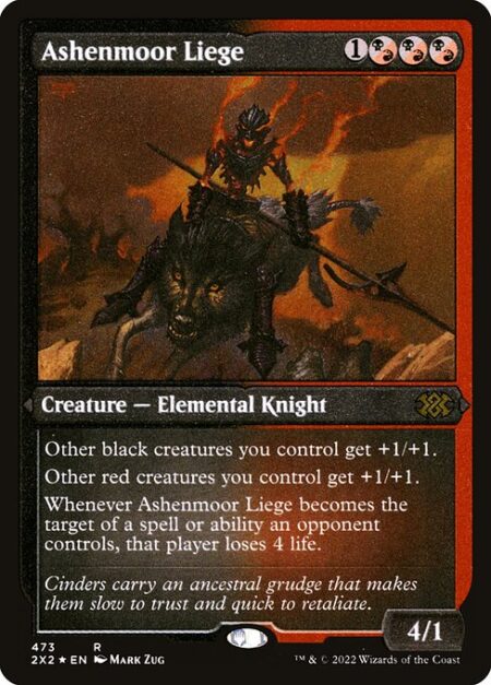 Ashenmoor Liege - Other black creatures you control get +1/+1.