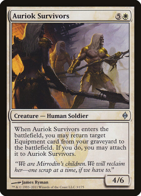 Auriok Survivors - When Auriok Survivors enters the battlefield