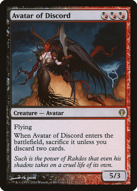 Avatar of Discord - ({B/R} can be paid with either {B} or {R}.)