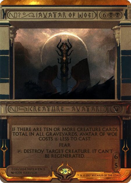 Avatar of Woe - If there are ten or more creature cards total in all graveyards