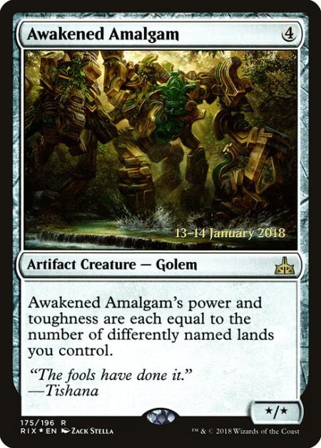 Awakened Amalgam - Awakened Amalgam's power and toughness are each equal to the number of differently named lands you control.