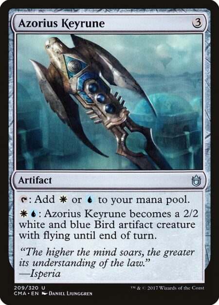 Azorius Keyrune - {T}: Add {W} or {U}.