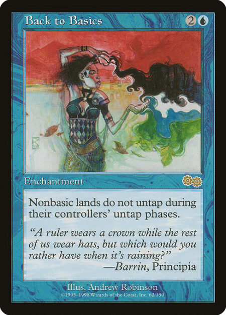 Back to Basics - Nonbasic lands don't untap during their controllers' untap steps.