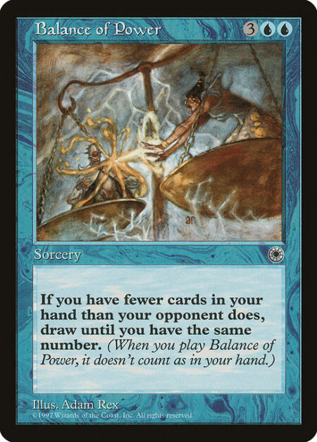 Balance of Power - If target opponent has more cards in hand than you