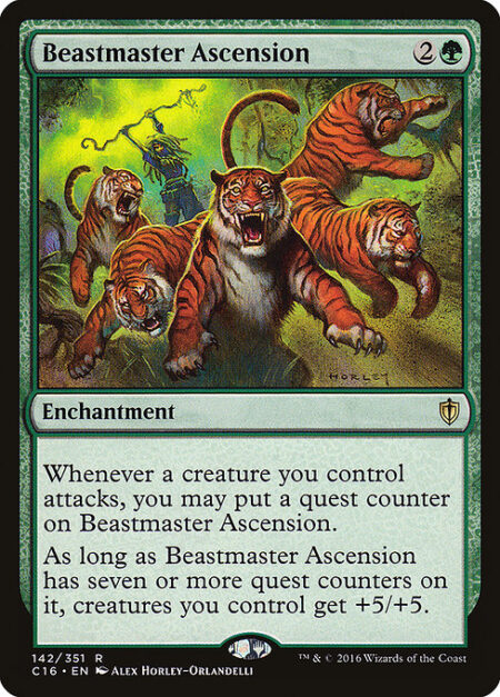 Beastmaster Ascension - Whenever a creature you control attacks