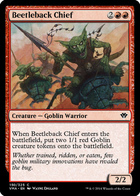 Beetleback Chief - When Beetleback Chief enters the battlefield