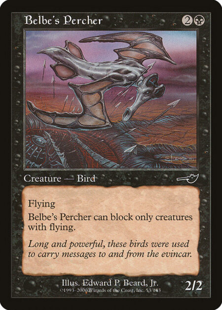 Belbe's Percher - Flying