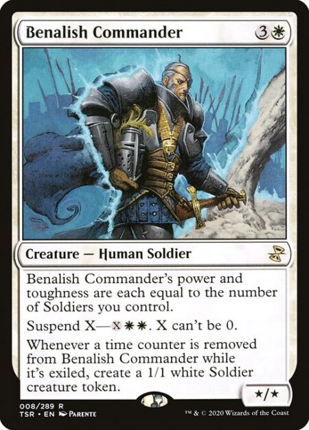 Benalish Commander - Benalish Commander's power and toughness are each equal to the number of Soldiers you control.