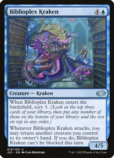 Biblioplex Kraken - When Biblioplex Kraken enters the battlefield