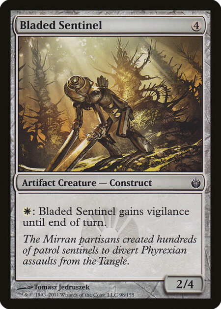 Bladed Sentinel - {W}: Bladed Sentinel gains vigilance until end of turn.