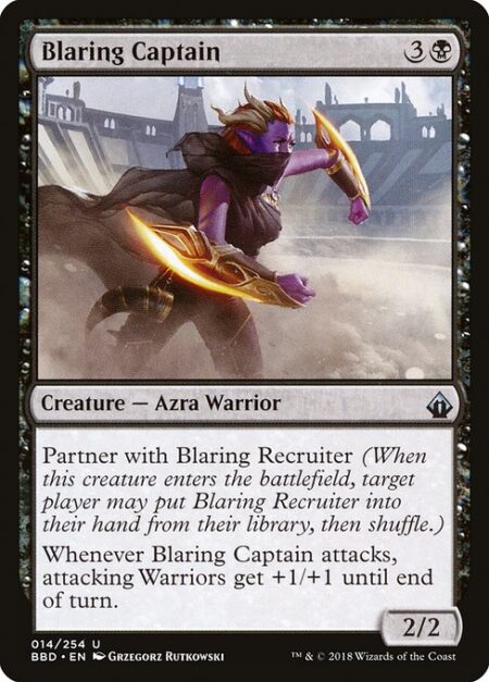 Blaring Captain - Partner with Blaring Recruiter (When this creature enters the battlefield