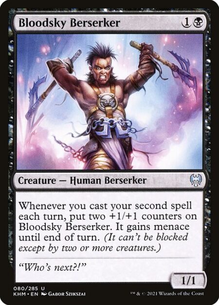 Bloodsky Berserker - Whenever you cast your second spell each turn