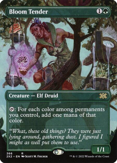 Bloom Tender - {T}: For each color among permanents you control