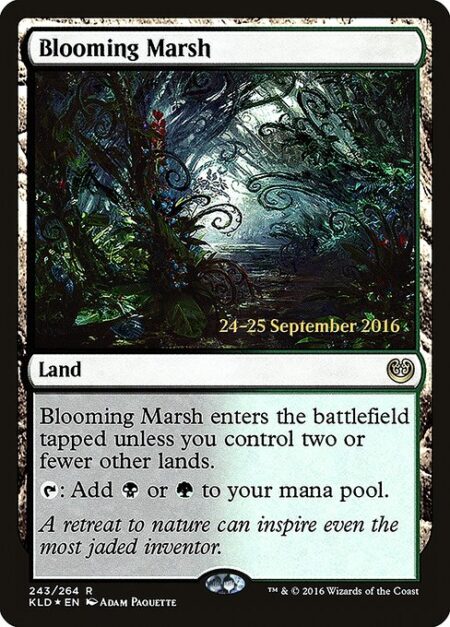 Blooming Marsh - Blooming Marsh enters the battlefield tapped unless you control two or fewer other lands.