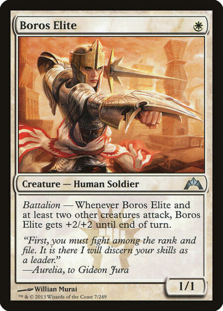 Boros Elite - Battalion — Whenever Boros Elite and at least two other creatures attack