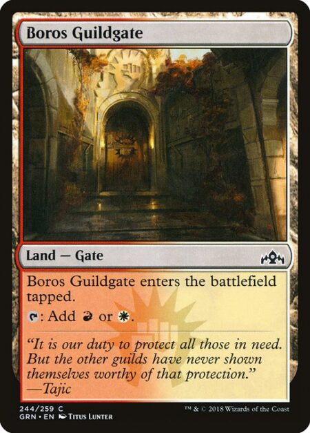 Boros Guildgate - This land enters tapped.