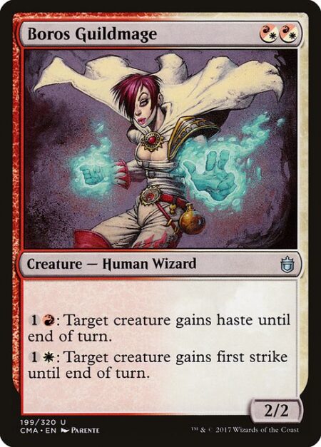 Boros Guildmage - {1}{R}: Target creature gains haste until end of turn.