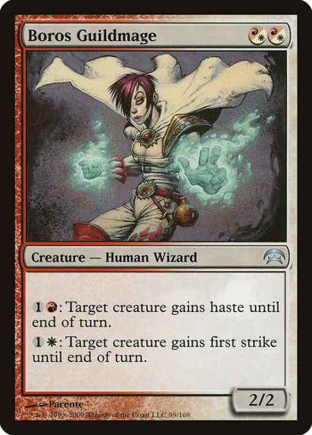 Boros Guildmage - {1}{R}: Target creature gains haste until end of turn.