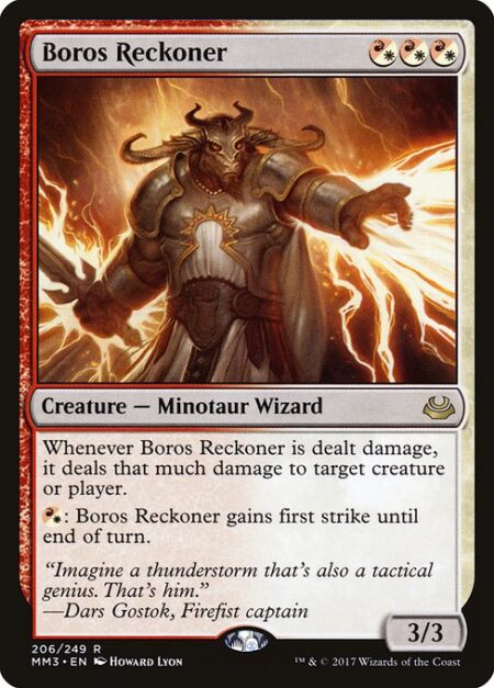 Boros Reckoner - Whenever Boros Reckoner is dealt damage