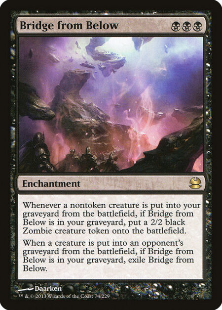 Bridge from Below - Whenever a nontoken creature is put into your graveyard from the battlefield