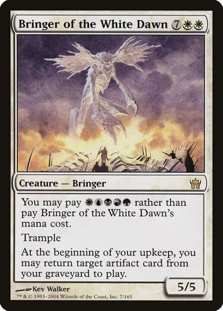 Bringer of the White Dawn - You may pay {W}{U}{B}{R}{G} rather than pay this spell's mana cost.