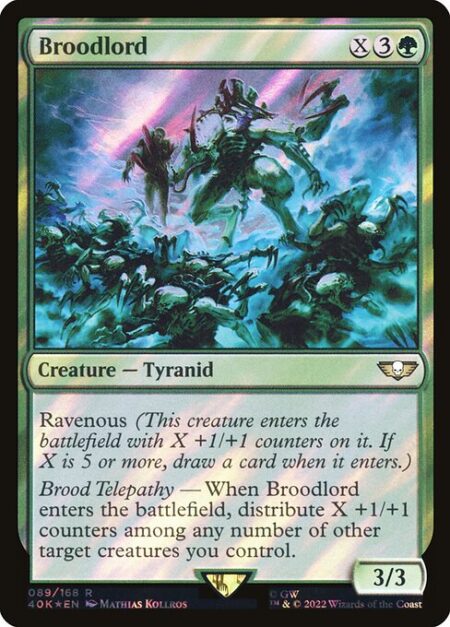 Broodlord - Ravenous (This creature enters the battlefield with X +1/+1 counters on it. If X is 5 or more