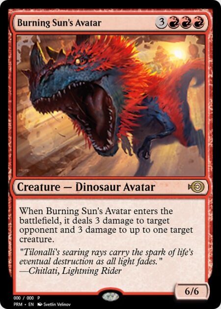 Burning Sun's Avatar - When Burning Sun's Avatar enters