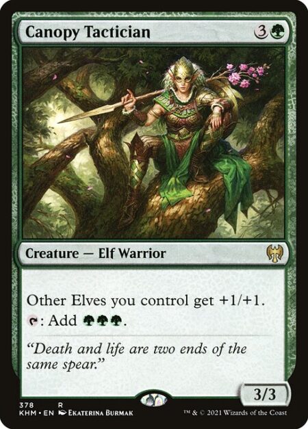 Canopy Tactician - Other Elves you control get +1/+1.