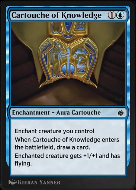 Cartouche of Knowledge - Enchant creature you control