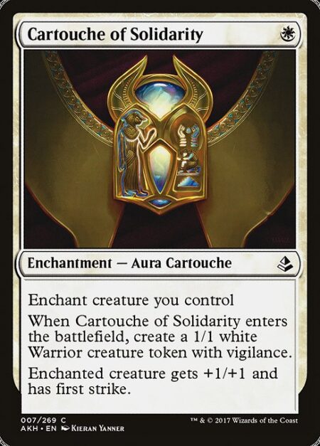 Cartouche of Solidarity - Enchant creature you control