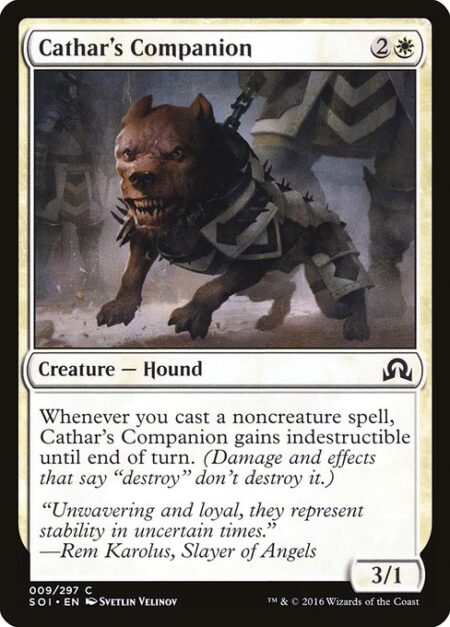 Cathar's Companion - Whenever you cast a noncreature spell