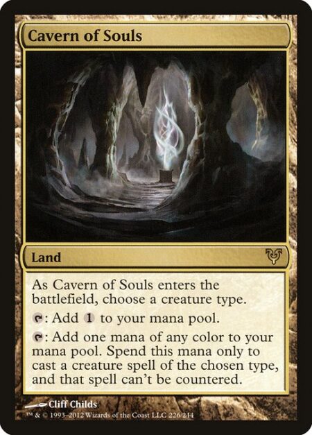Cavern of Souls - As Cavern of Souls enters the battlefield