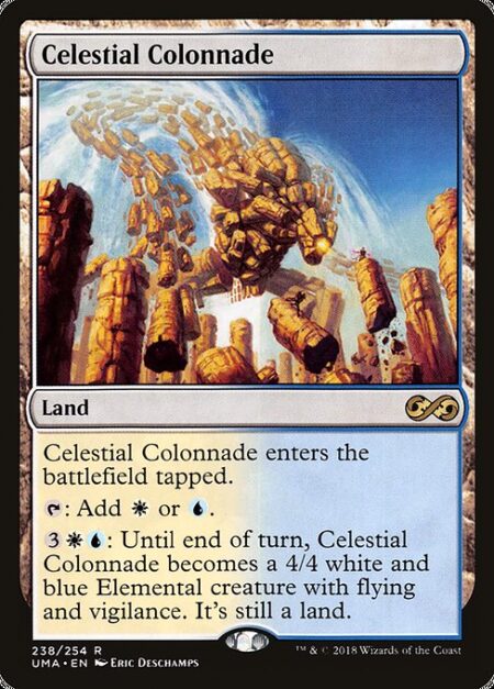 Celestial Colonnade - Celestial Colonnade enters the battlefield tapped.