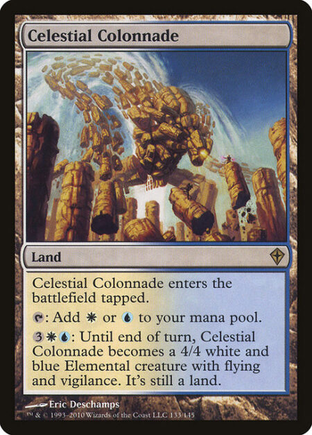 Celestial Colonnade - Celestial Colonnade enters tapped.