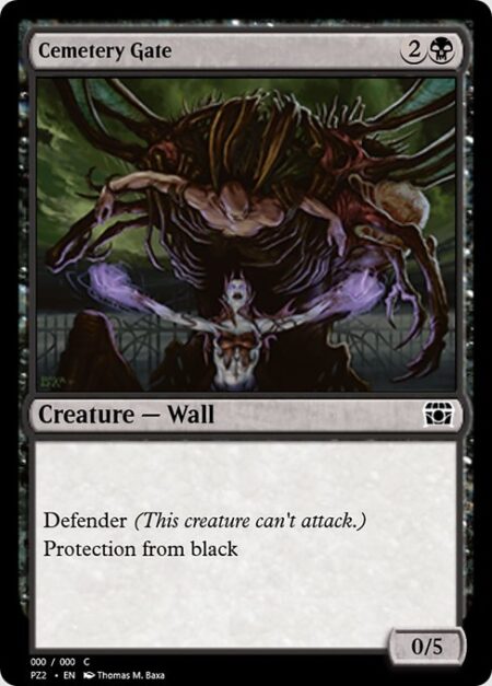 Cemetery Gate - Defender (This creature can't attack.)