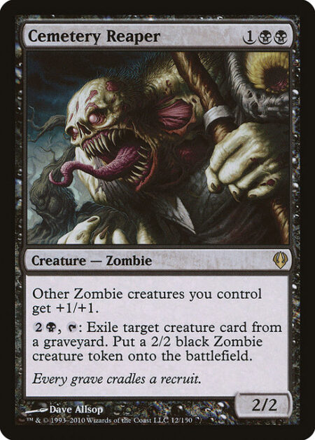 Cemetery Reaper - Other Zombie creatures you control get +1/+1.