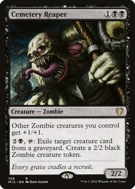 Cemetery Reaper - Other Zombie creatures you control get +1/+1.