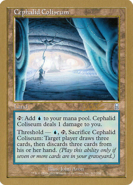 Cephalid Coliseum - {T}: Add {U}. Cephalid Coliseum deals 1 damage to you.