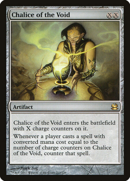 Chalice of the Void - Chalice of the Void enters the battlefield with X charge counters on it.