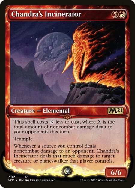 Chandra's Incinerator - This spell costs {X} less to cast